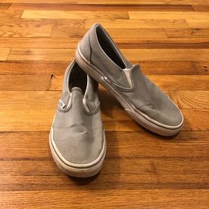 Grey slip on vans